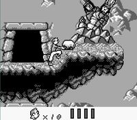une photo d'Ã©cran de Tintin - Le Temple du Soleil sur Nintendo Game Boy